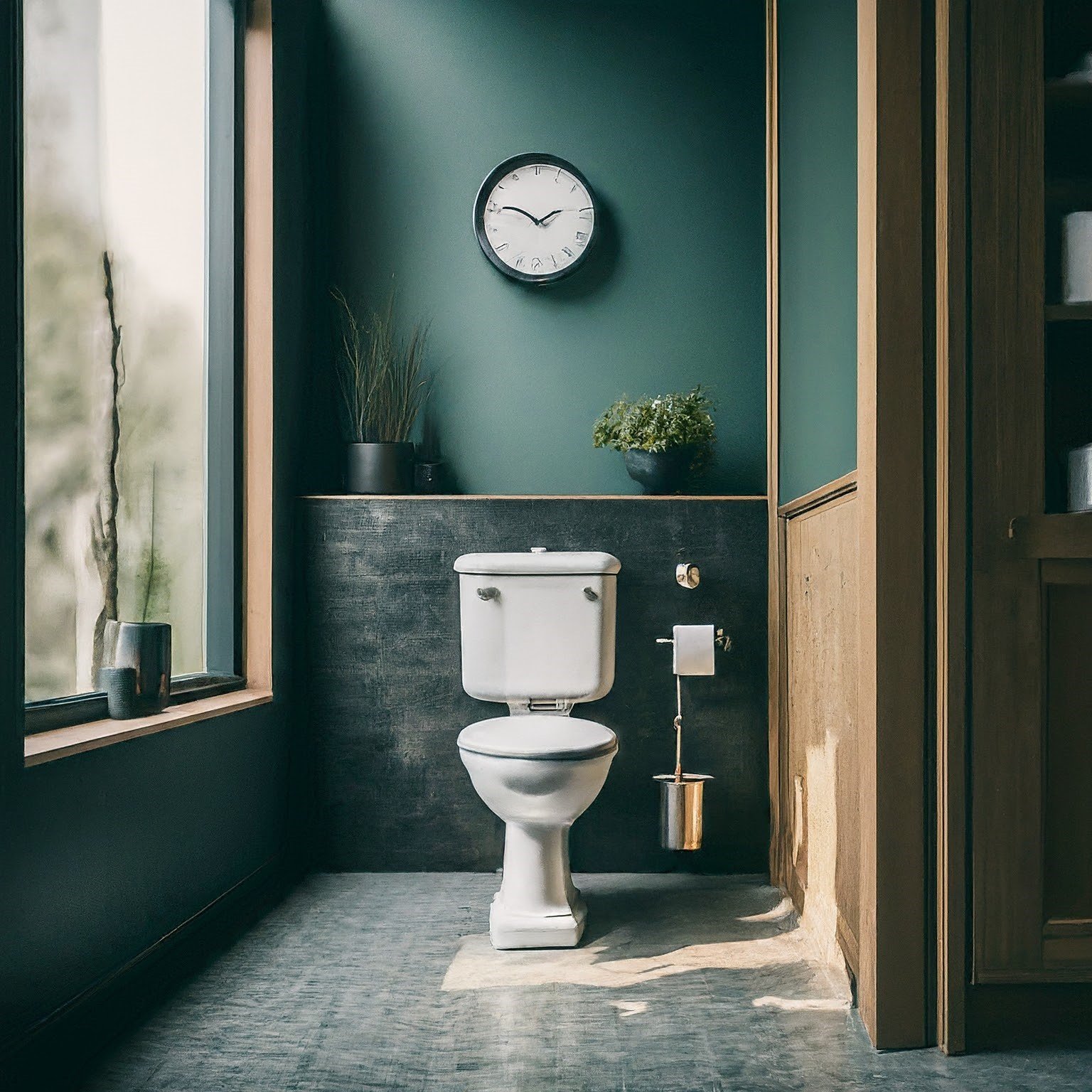Toilet in a modern bathroom